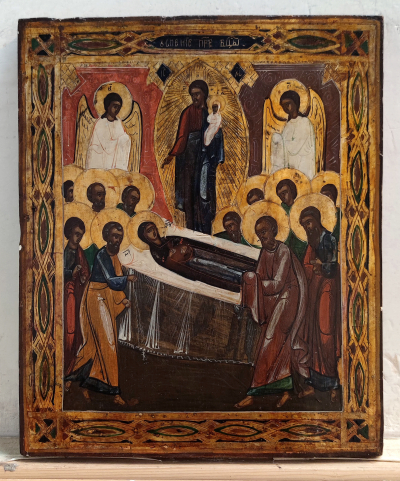 Russian Icon - The Dormition of the Most Holy Mother of God