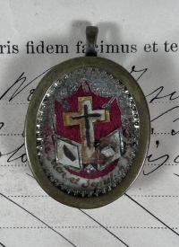 1928 Documented reliquary with relics of the True Cross, the Table of the Last Supper &amp; the Sepulcher of Jesus Christ