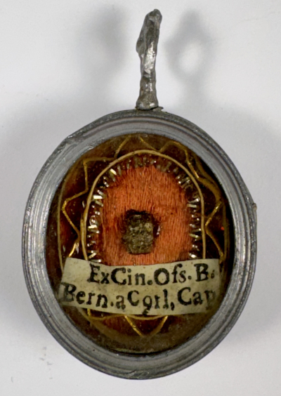Vatican reliquary theca with relic of St. Bernardo da Corleone, O.F.M. Cap