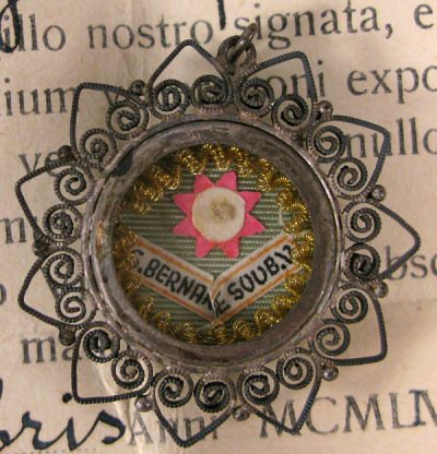 Documented theca with relic of Saint Bernadette Soubirous