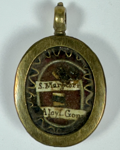 Reliquary theca with relics of St. Margaret of Cortona &amp; St. Aloysius Gonzaga