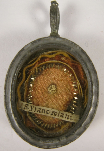 Reliquary theca with relics of Saint Francis Solanus, Patron Saint of South America
