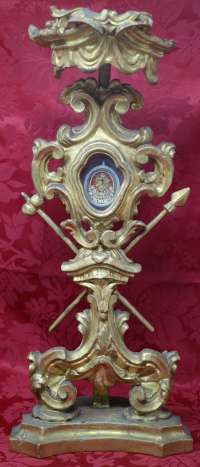 Monstrance reliquary with relic of the True Cross of Jesus Christ