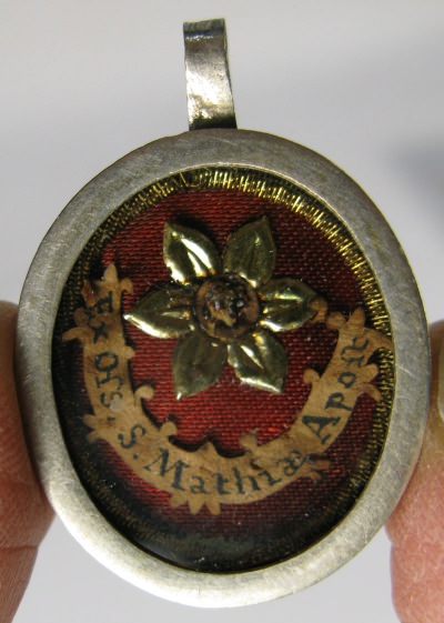 Silver theca with the first-class relic of Saint Matthew the Apostle and Evangelist