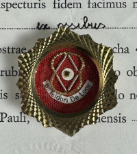 1984 Documented reliquary theca with relic of Bl. Isidore De Loor C.P., Brother of the Will of God