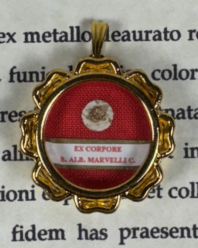 2005 Documented reliquary theca with relic of the Blessed Alberto Marvelli