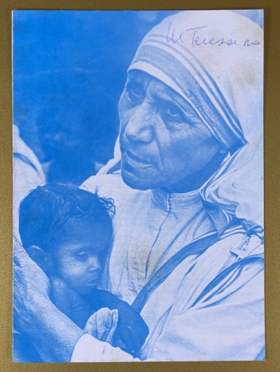 1978 Autograph relic of St. Mother Teresa of Calcutta, of the Missionaries of Charity