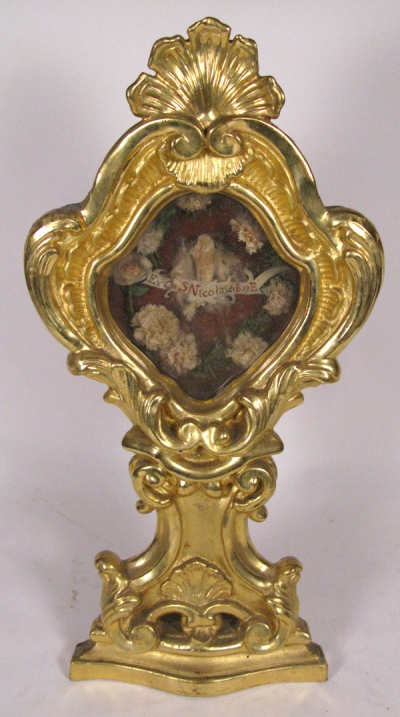 Reliquary monstrance with large relic of St Nicholas of Bari, the Wonderworker of Myra