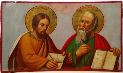Russian Icon - Evangelists Luke and St. John the Theologian