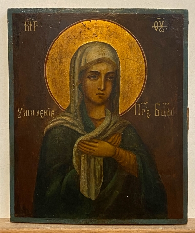 Russian Icon - Our Lady of Tenderness (Eleusa)